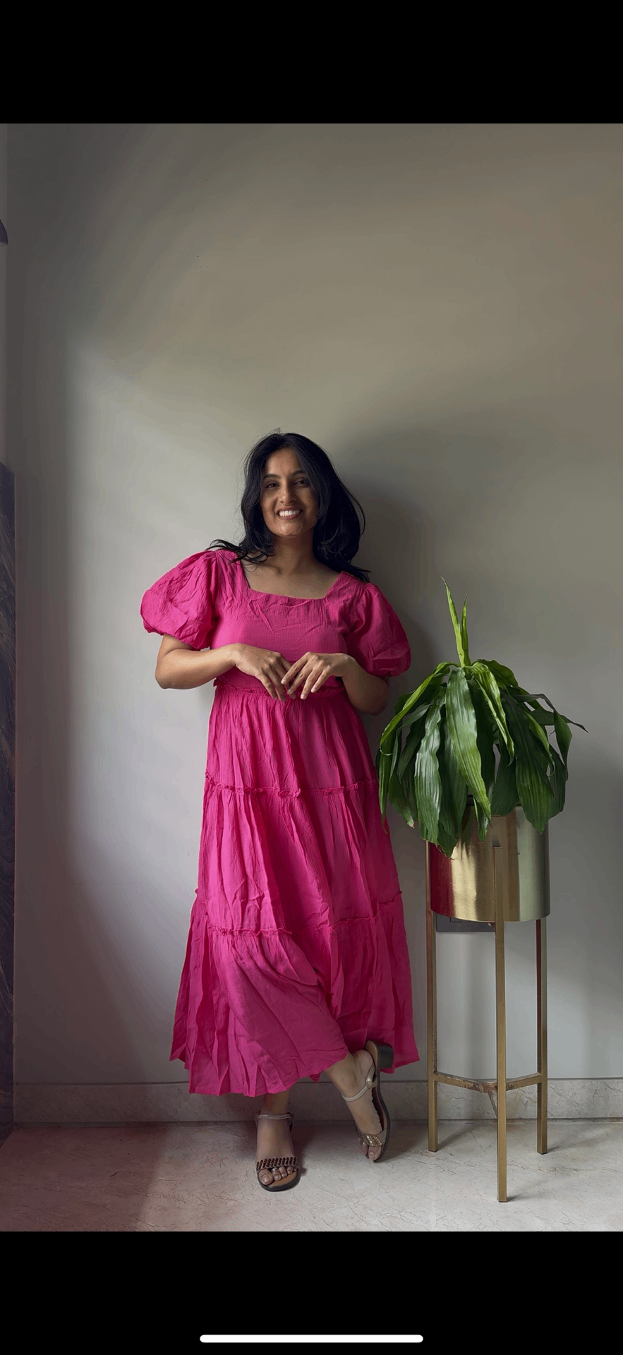 Heritage piece — pink tiered dress